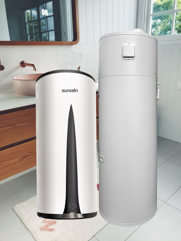 เครื่องทำน้ำอุ่นแบบปั๊มความร้อน Wi-Fi 60L/80L/100L R134a HI-COP ไม่มีการติดตั้งท่อ